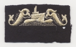 WWII US Navy Enlisted Man Embroidered Submarine Dolphin for USS Crevalle SS-291