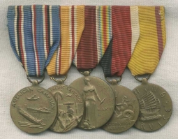 World War II US Navy Officer Medal Bar