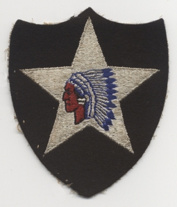 WWII Wool Shoulder Patch for US Army 2nd Infantry Division