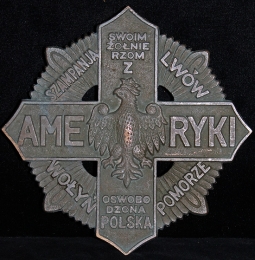 WWI Polish American War Veteran Bronze Plaque