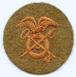WWI US Army PFC Sleeve Rate for Quartermaster Corps (QMC) Embroidered in Gold