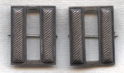 WWI Pair of Silver US Army Captain Insignia Bars by BB&B