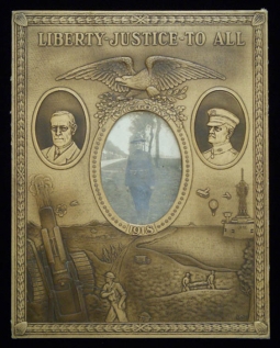 WWI US Army Signal Corps Photograph and Patriotic Frame