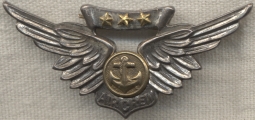 Sterling WWII US Navy Air Crew Wing by H&H