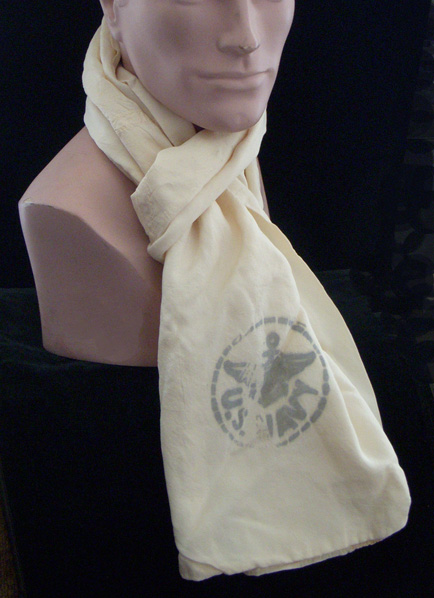World War II US Navy Silk Pilot Scarf