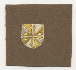 BEING RESEARCHED - Gabardine Patch with Yellow & White Shield - NOT FOR SALE UNTIL IDENTIFIED